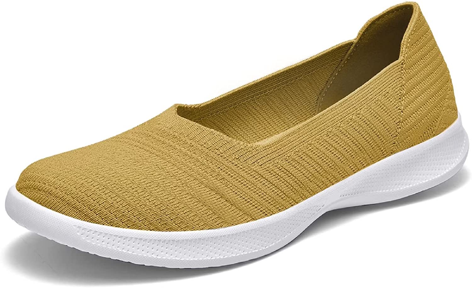 Womens Slip On Walking Shoes Breathable Mesh Casual Flats Shoes Low-Top Lightweight Loafers