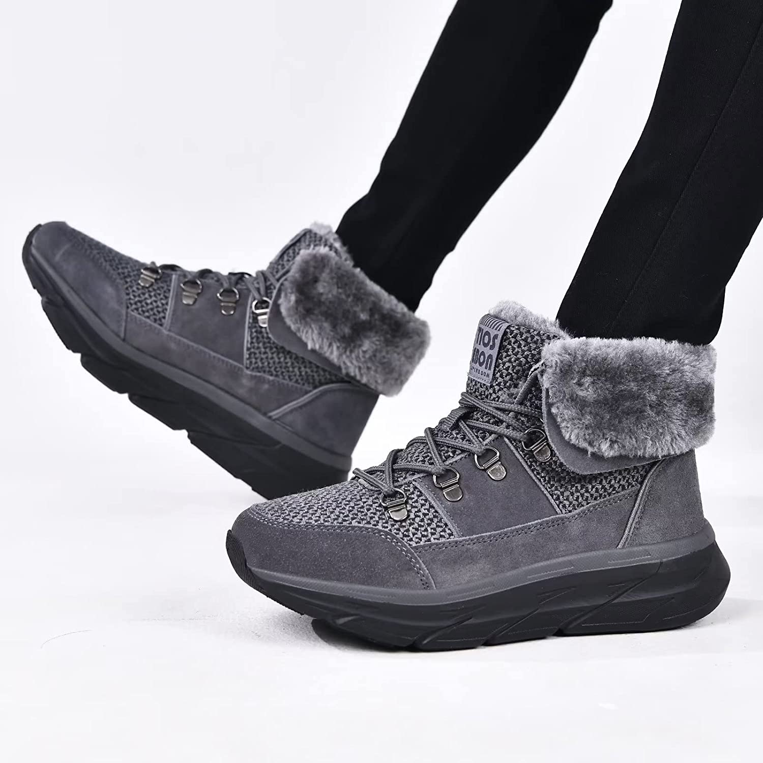 Womens Winter Snow Boots Warm Fur Lining Ankle Booties Comfortable Slip on Resistant Walking Outdoor Shoes