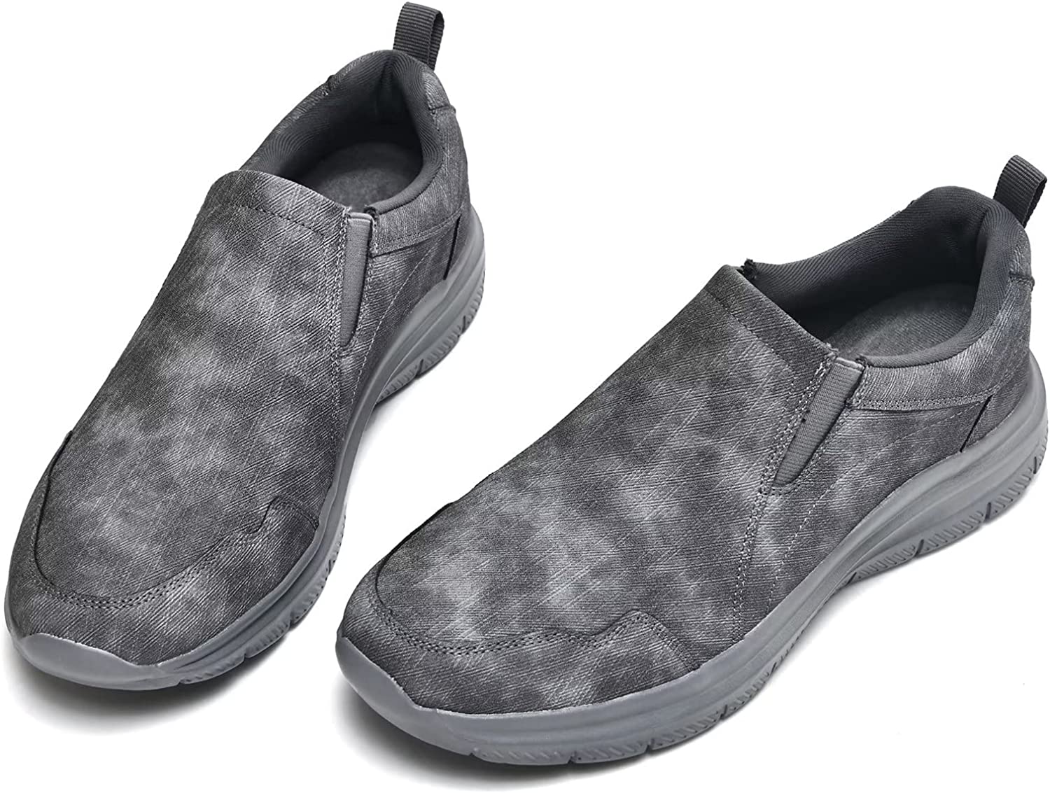 Slip-on Walking Shoes Casual Loafer Comfortable Soft Daily Work Driving Flats Shoes Dark Grey