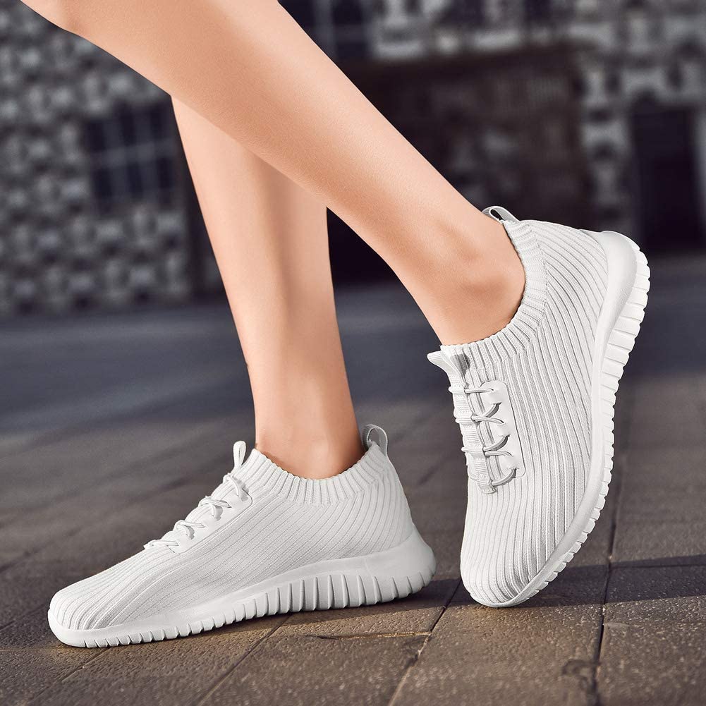 Womens Slip On Sneakers Casual Lightweight Breathable Walking Shoes
