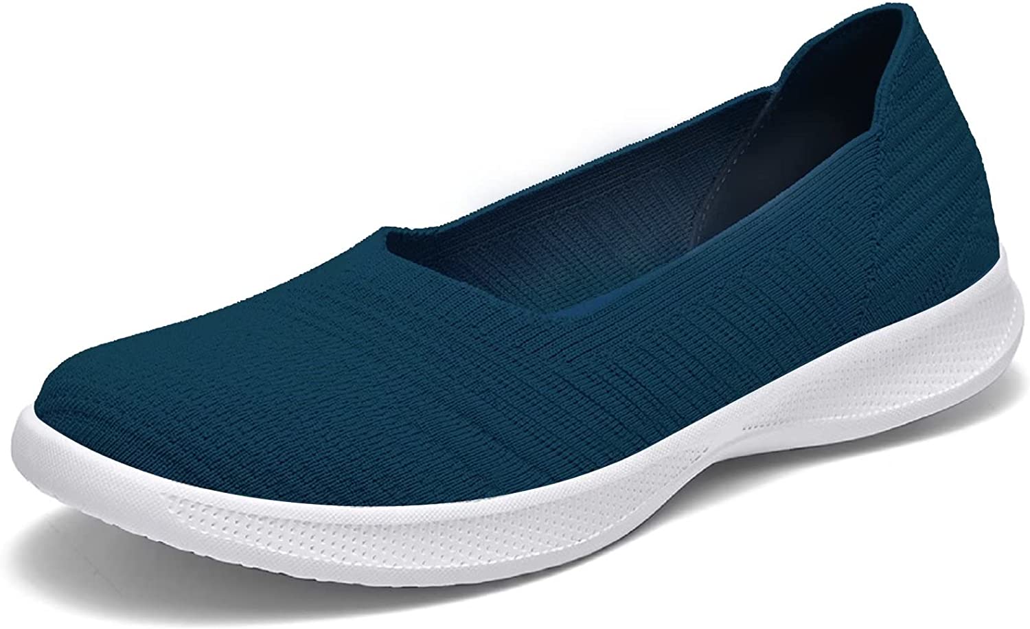 Womens Slip On Walking Shoes Breathable Mesh Casual Flats Shoes Low-Top Lightweight Loafers