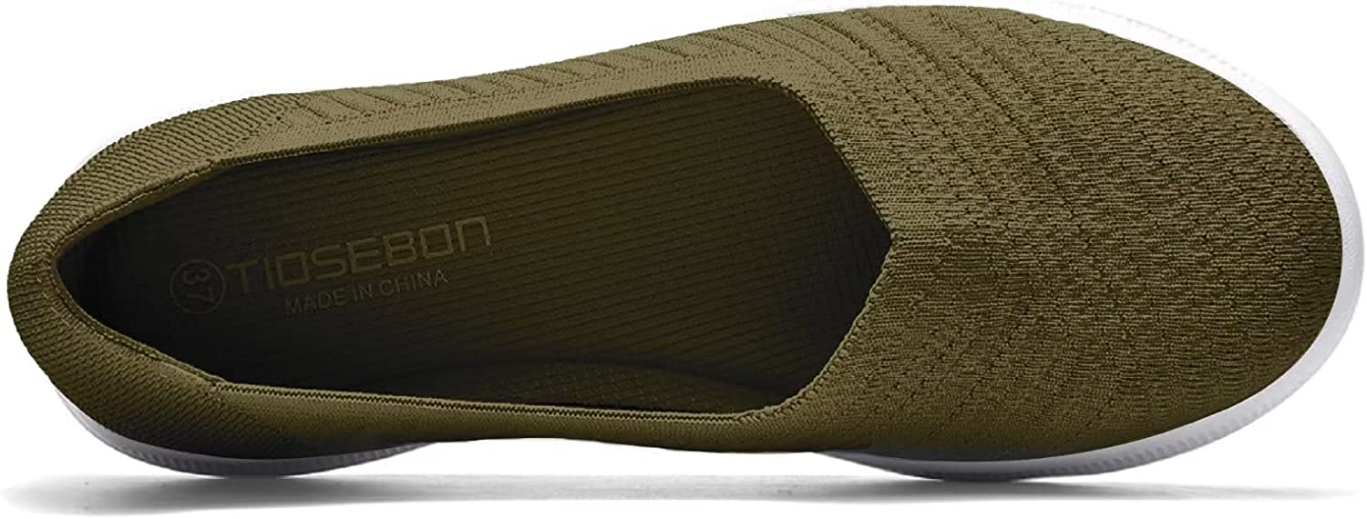 Womens Slip On Walking Shoes Breathable Mesh Casual Flats Shoes Low-Top Lightweight Loafers