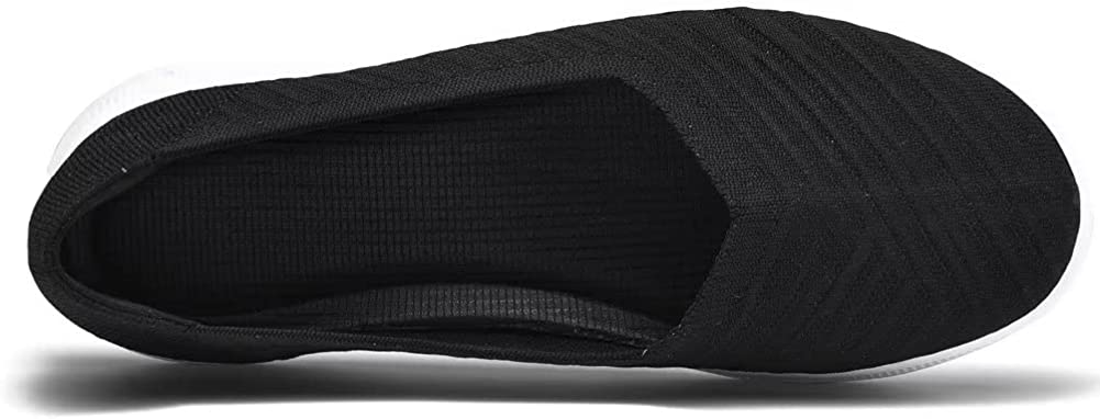 Womens Slip On Walking Shoes Breathable Mesh Casual Flats Shoes Low-Top Lightweight Loafers