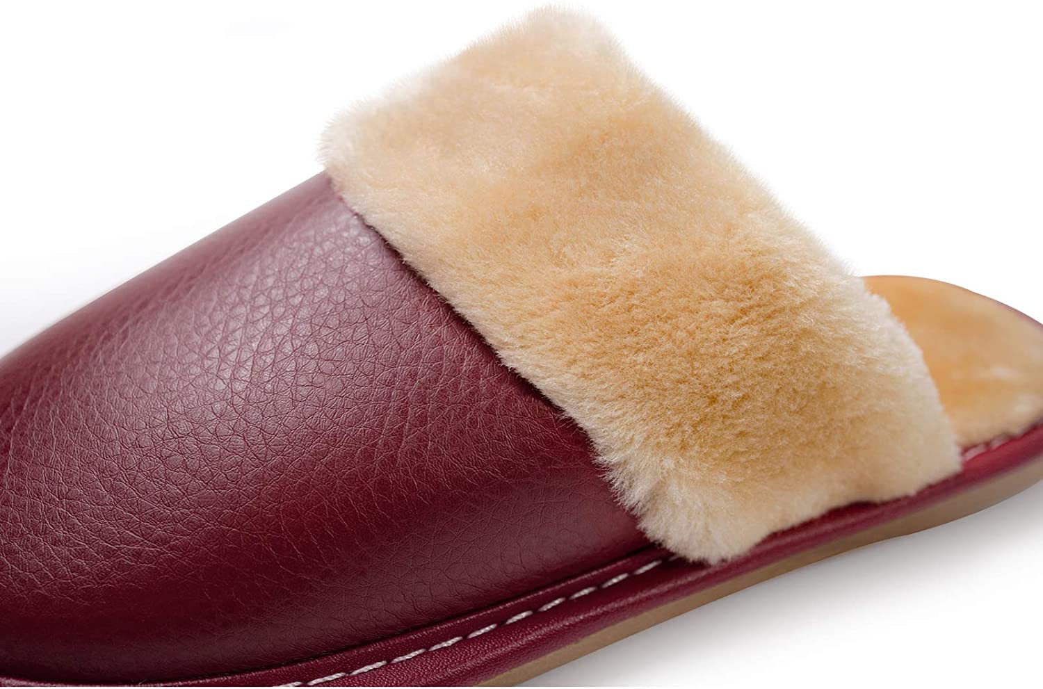 Women’s House Slippers Comfy Fuzzy Slip on Shoes Winter Warm Indoor Anti-Skid Bedroom Flats