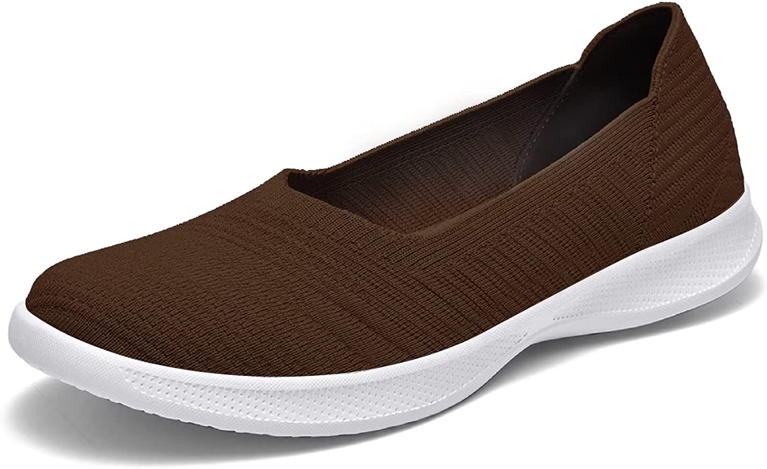 Womens Slip On Walking Shoes Breathable Mesh Casual Flats Shoes Low-Top Lightweight Loafers