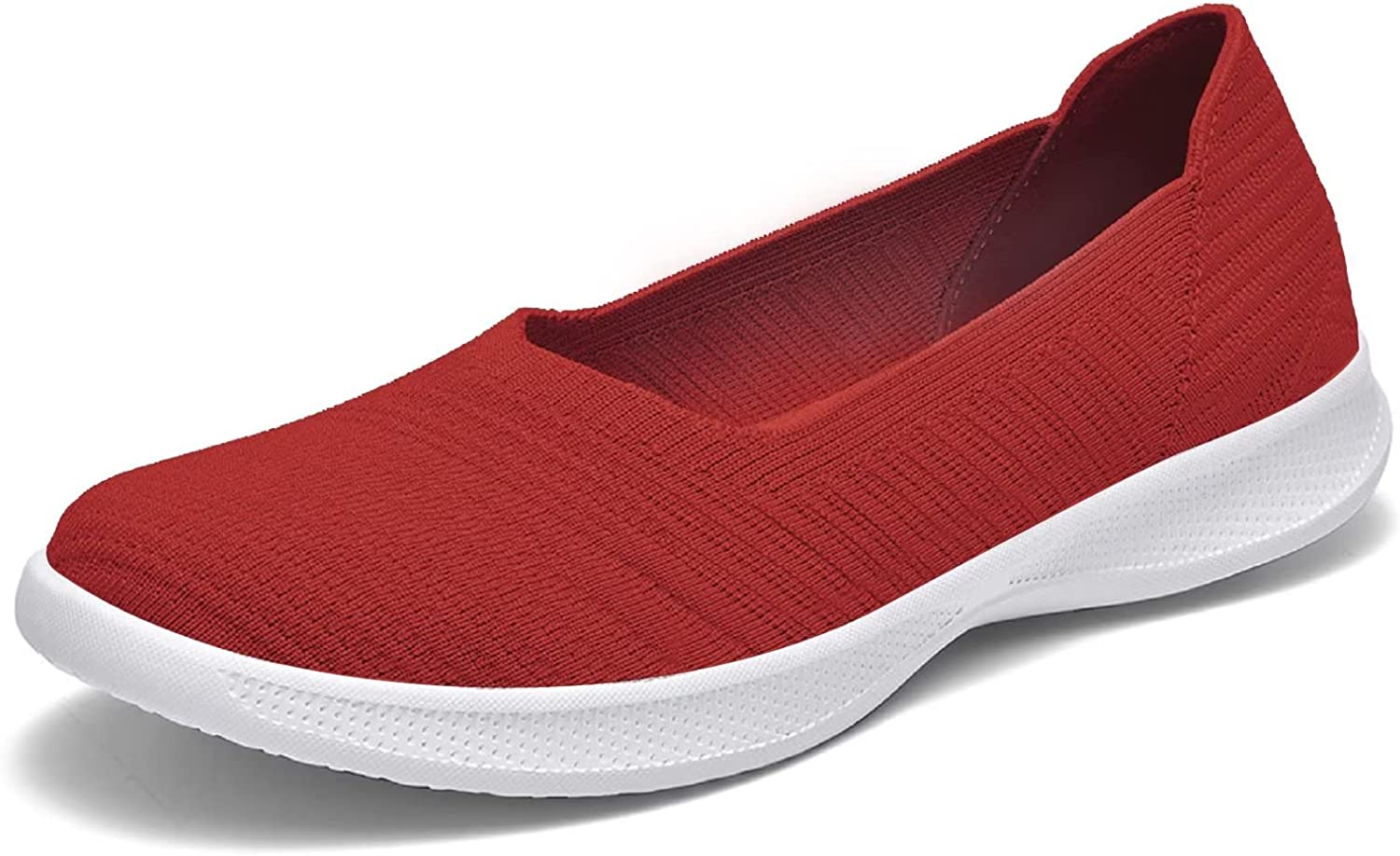 Womens Slip On Walking Shoes Breathable Mesh Casual Flats Shoes Low-Top Lightweight Loafers
