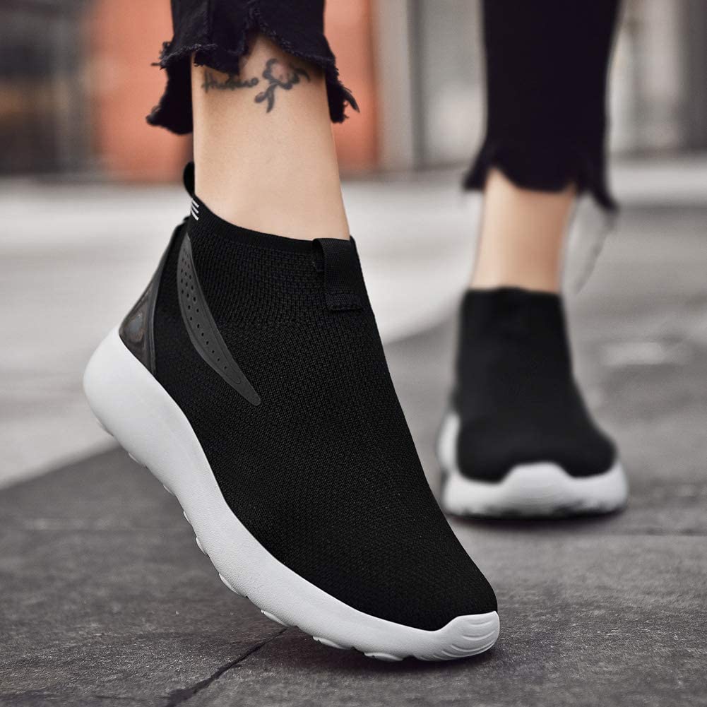 Womens Sock Walking Shoes Casual Knit Slip-on Mesh Sneakers