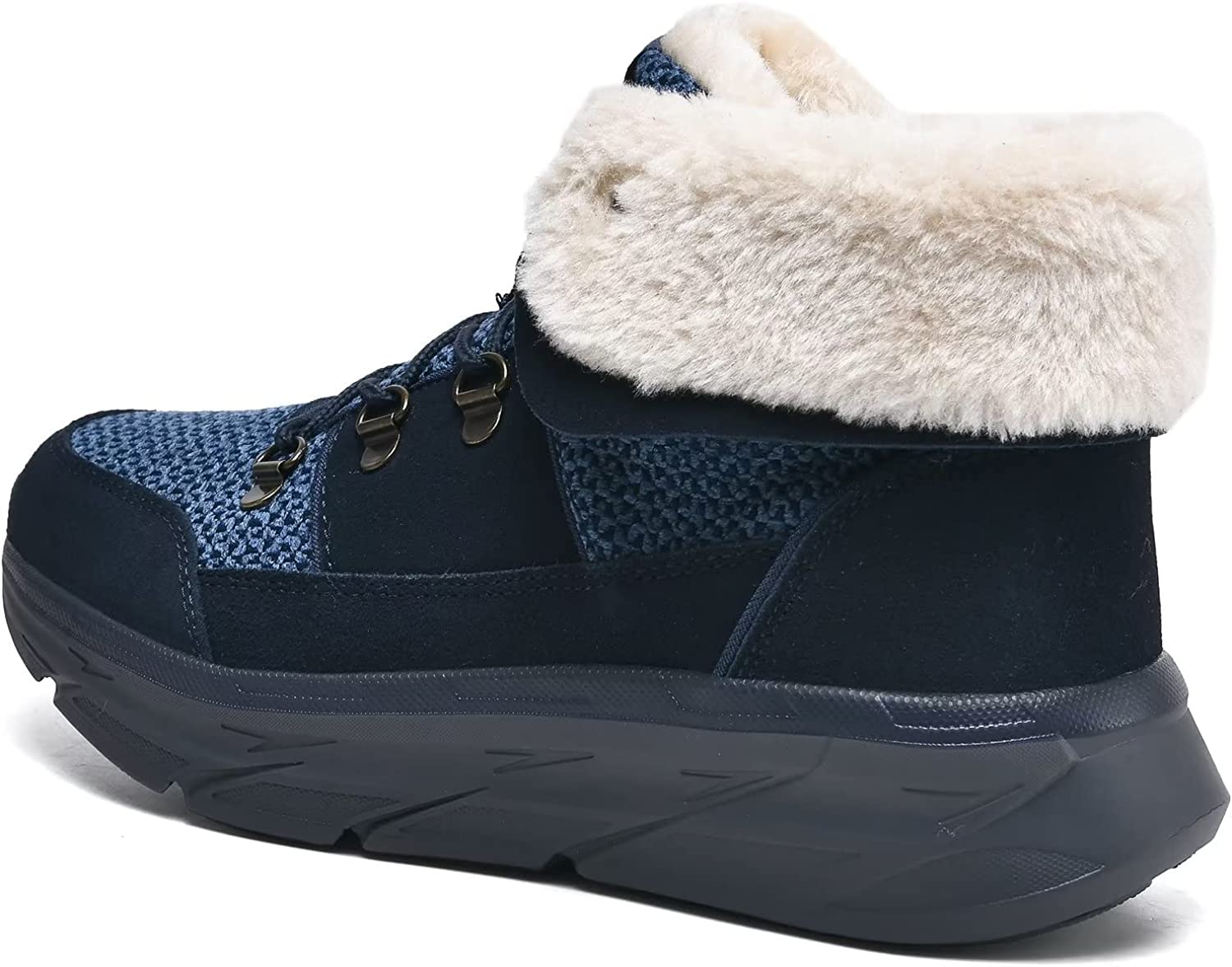 Womens Winter Snow Boots Warm Fur Lining Ankle Booties Comfortable Slip on Resistant Walking Outdoor Shoes