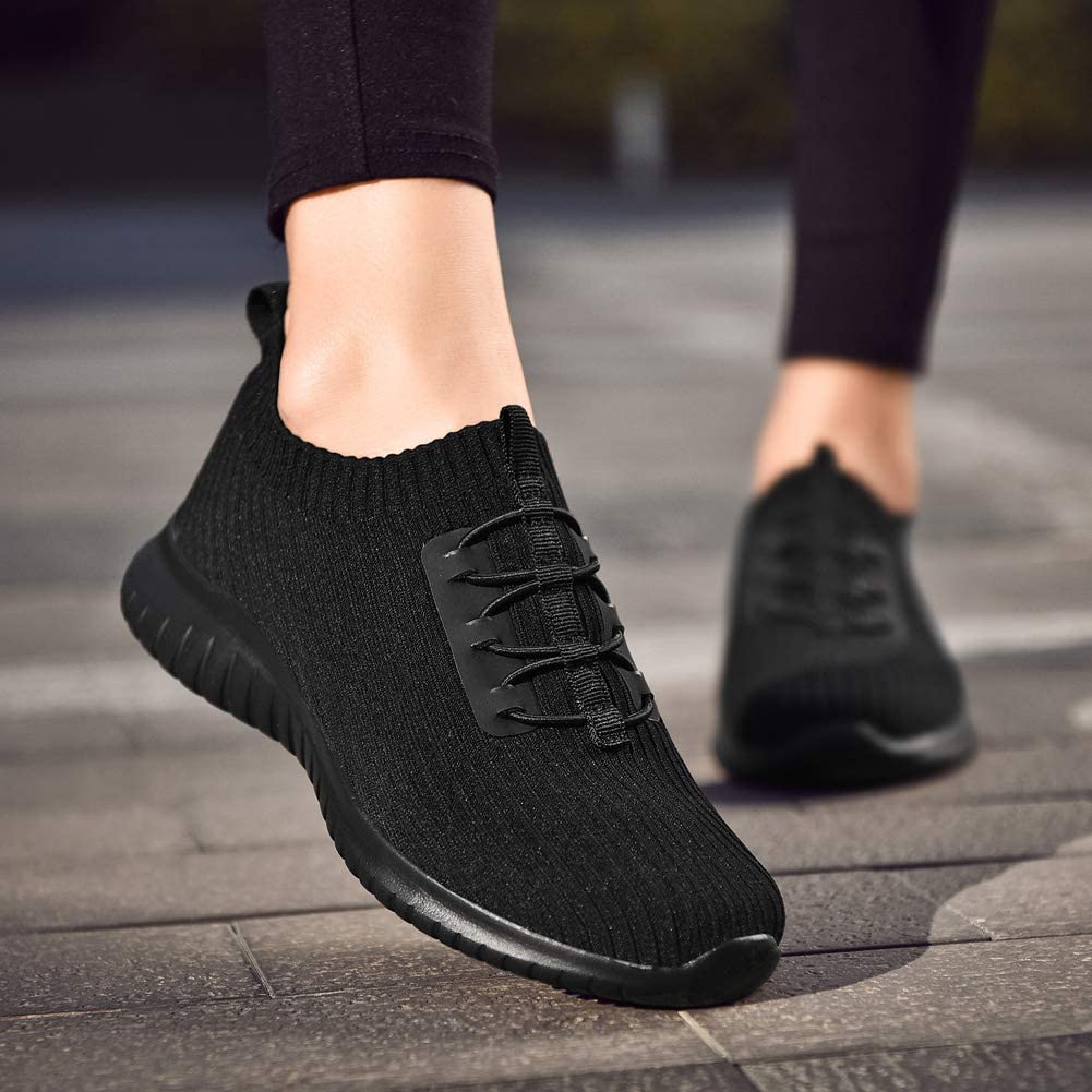 Womens Slip On Sneakers Casual Lightweight Breathable Walking Shoes