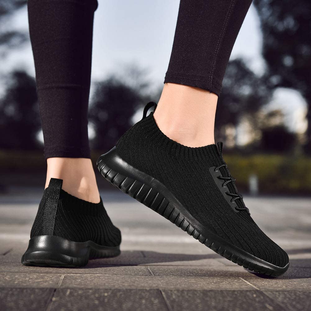 Womens Slip On Sneakers Casual Lightweight Breathable Walking Shoes
